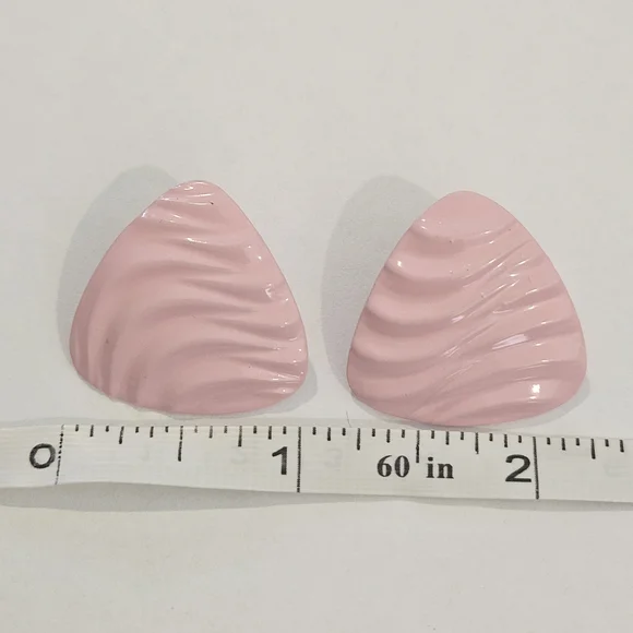 Vintage 80s Pink Stud Earrings Preppy Coquette Girl Girlhoodcore Summer Casual - Picture 6 of 6